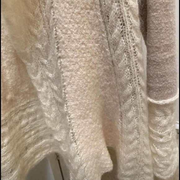 Anthropologie Wool and Mohair Lace Knit Sweater Cardigan - Picture 6 of 8